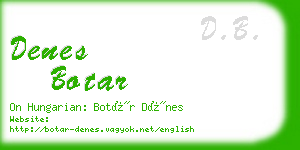 denes botar business card